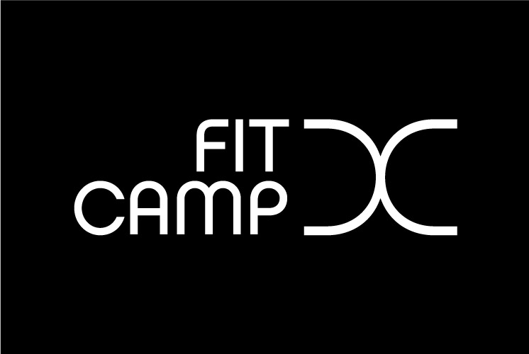 Fit Camp X white on black logo rebrand